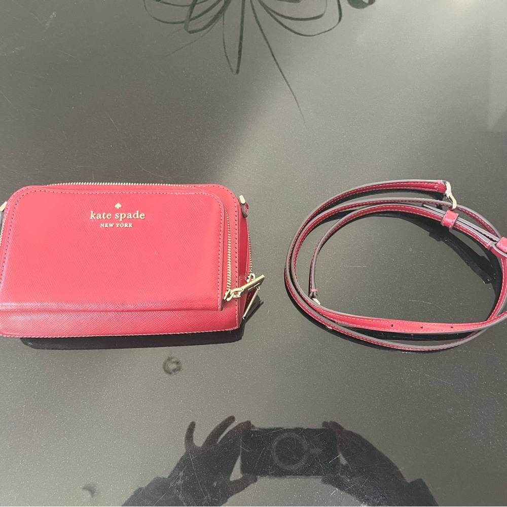 Kate Spade Cherry Red Zip Wallet - Picture 5 of 6